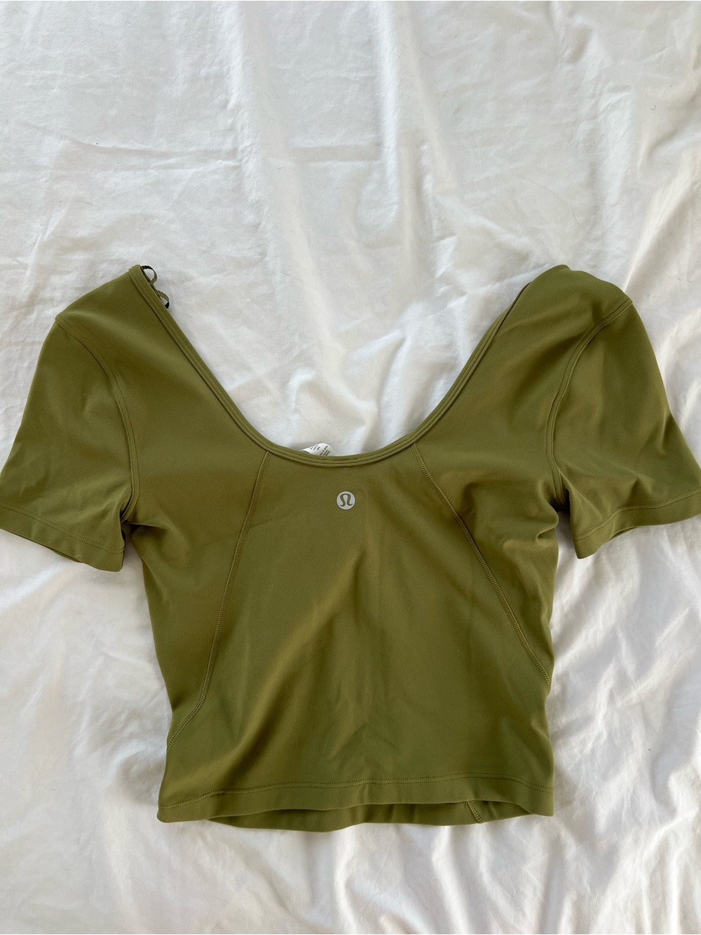 lululemon athletica Olive Green Scoop Crop Top
